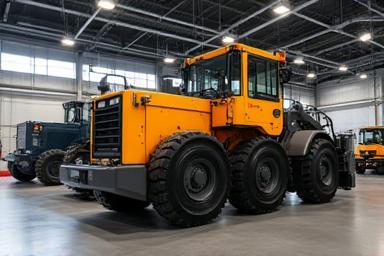 展示されている産業用重機